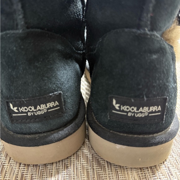 Koolaburra Black Suede Boots with Tan Soles Women SZ 10 Box5 - Picture 4 of 6